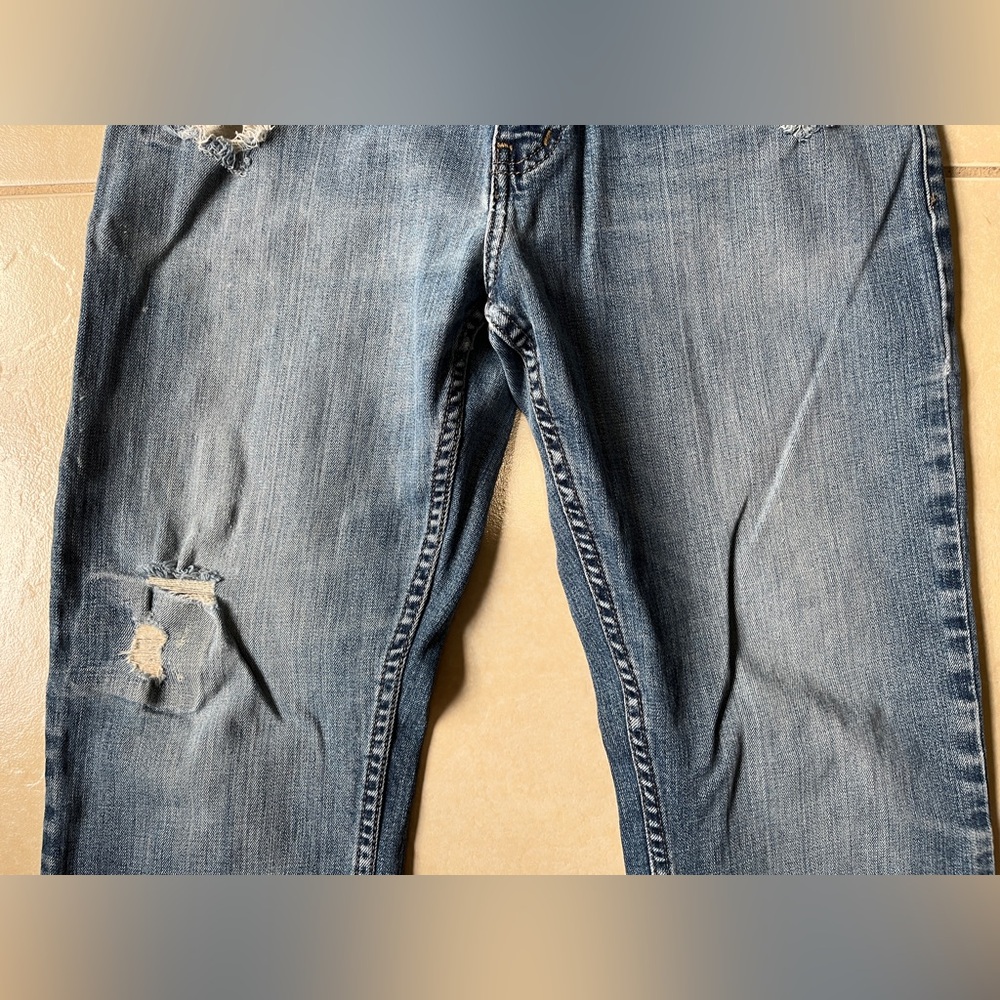 Vintage Arizona Men’s Jeans Bootcut Flare Denim Size 34x30 Mid Wash - Picture 3 of 15